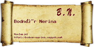 Bodnár Nerina névjegykártya